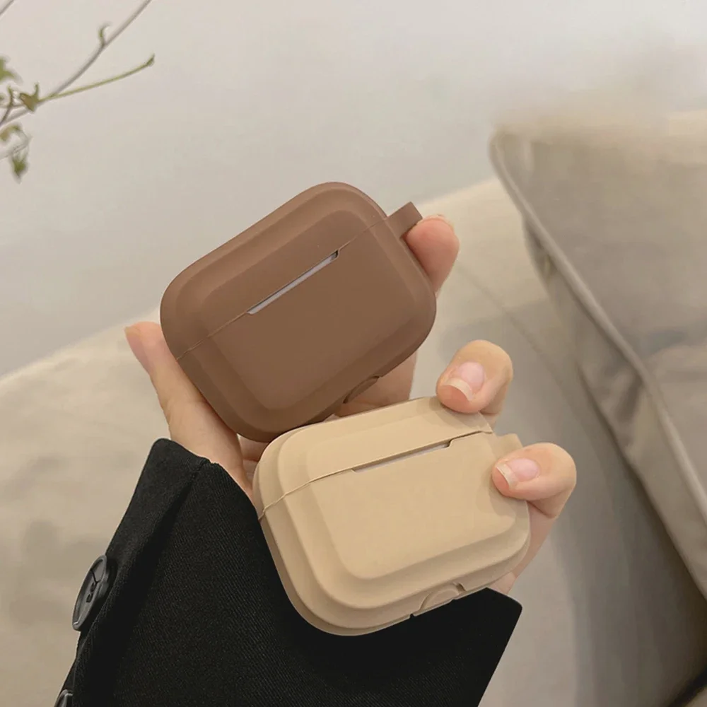 Модный шоколадный чехол цвета хаки для Apple Airpods Pro 3