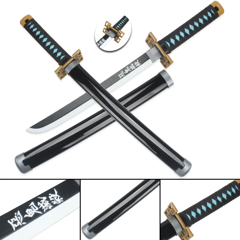 Demônio Slayer Katana Espada, Brinquedo De Madeira Tanjiro, Adereços De Personagem De Anime, 23.6 ", 60cm