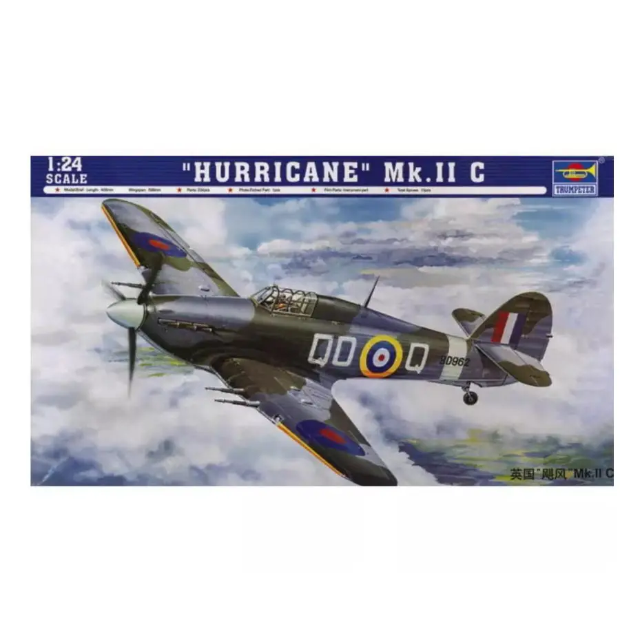 Комплект сборной модели Trumpeter 1/24 02415 Hawker Hurricane ll C