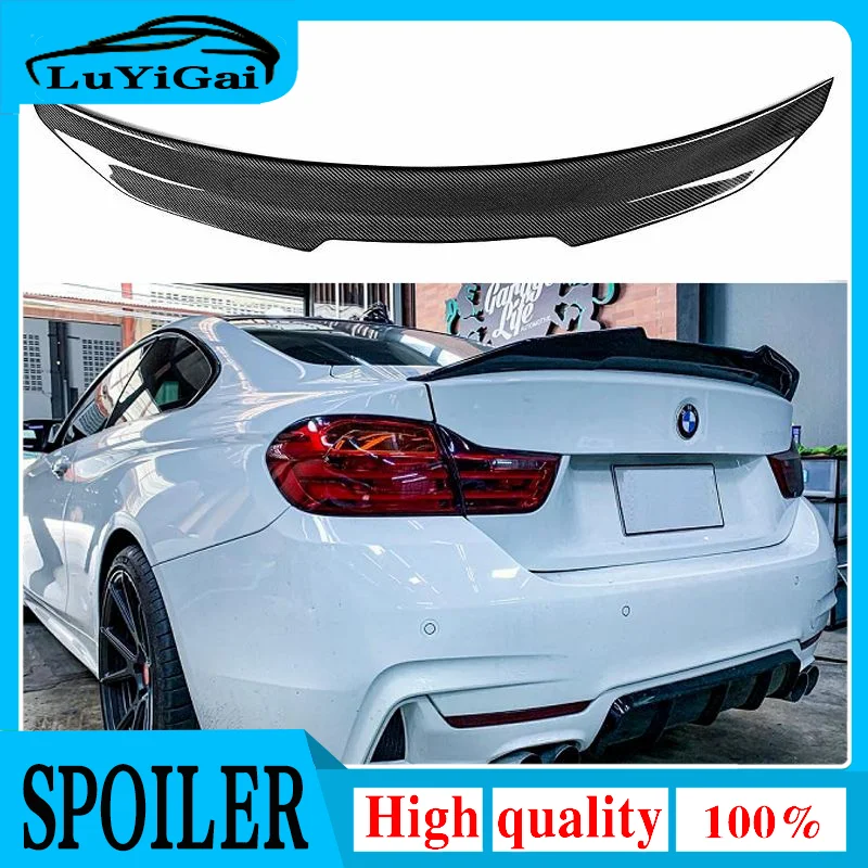 F32 echte Kohle faser Kofferraum Kofferraum Lippen Spoiler Flügel deckel groß für BMW F32 4 series 428i 435i 440i 2dr 2007-2015 psm Stil
