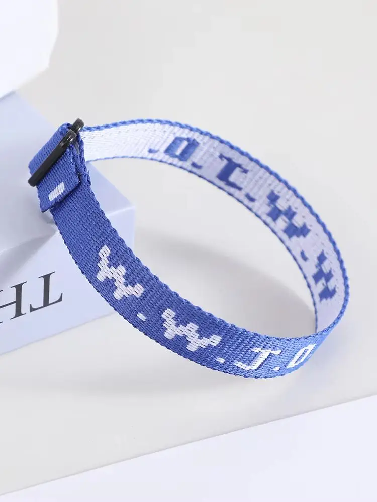 Unisex WWJD Jacquard Wristband Adjustable Sporty Style Polyester with Letters in Four Colors for Christmas Holidays Everyday Wear