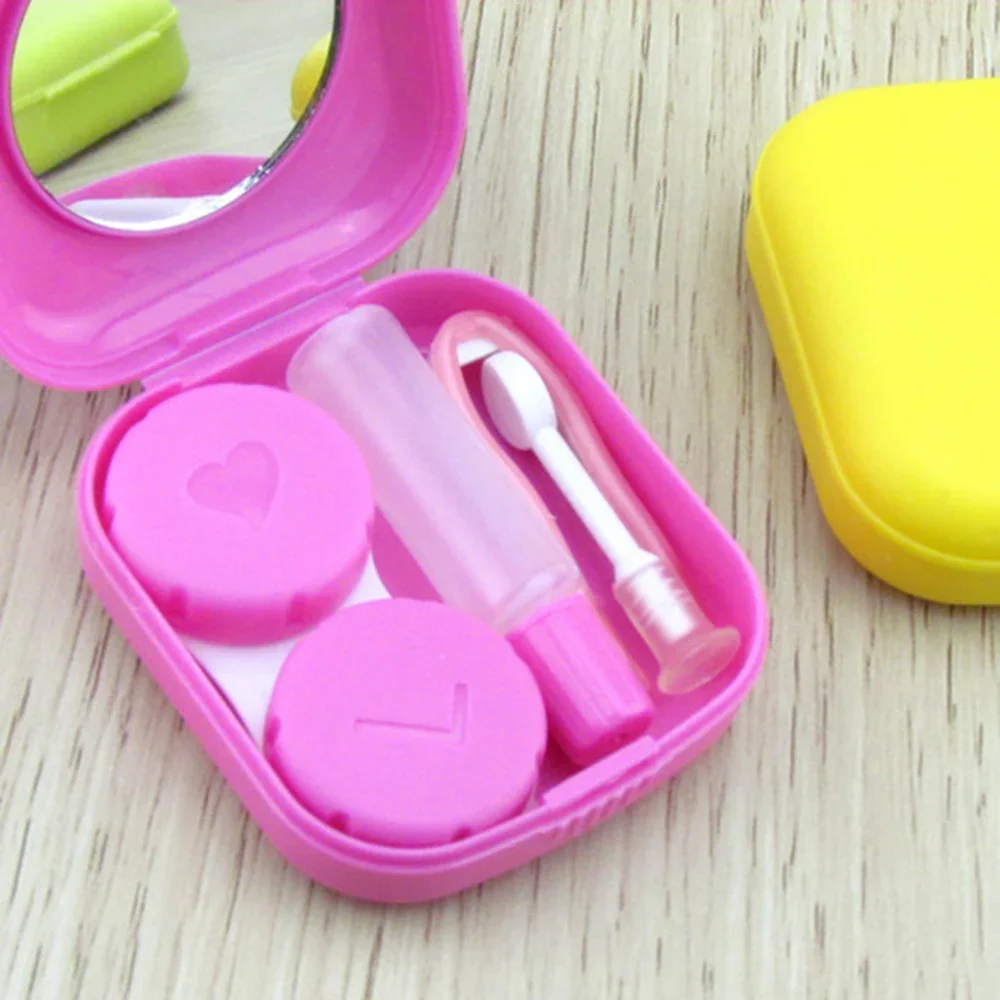 حافظة عدسات لاصقة محمولة حافظة مزدوجة رفيق العدسات اللاصقة