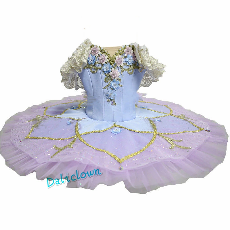 Tutú de Ballet profesional para niños y adultos, vestido de bailarina de flores, ropa de fiesta, disfraz de baile del lago de los cisnes para mujeres