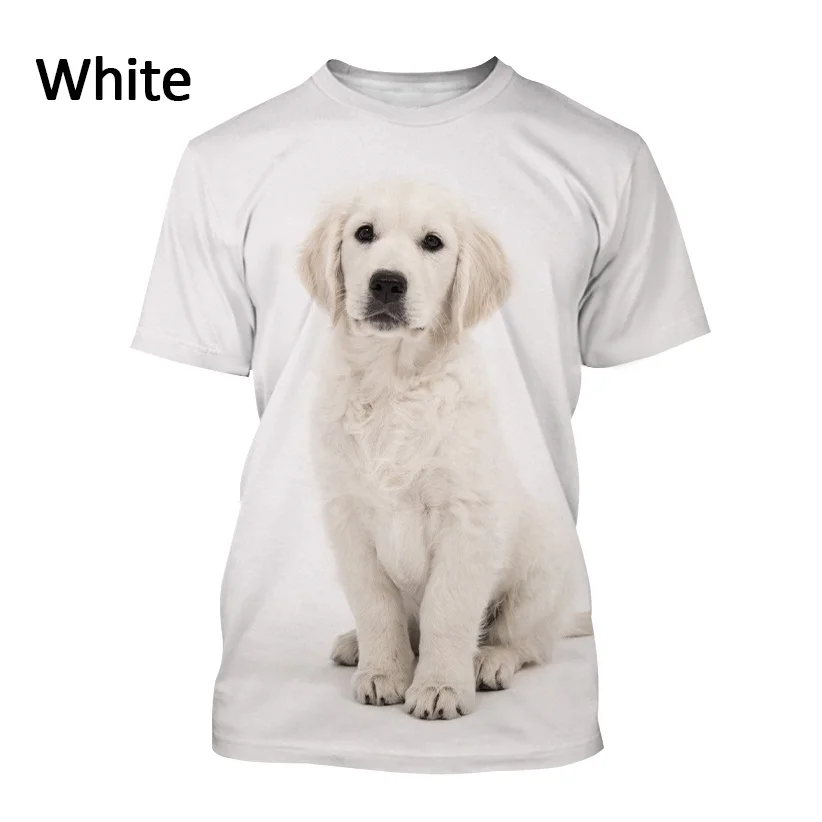 Hot Sale Golden Retriever 3D Printing T-shirt Fashion Cute Dog Men and Women Cure Fun Casual Short Sleeve Tops