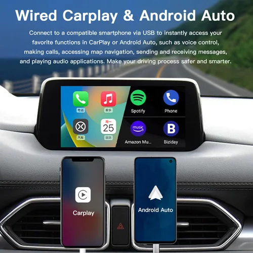Imagen 2 del producto TYPE-C CarPlay Android Auto HUB OEM Retrofit USB para Mazda 2 3 6 CX3 CX5 CX8 CX9 MX5 Miata Demio TK78669U0C Kit