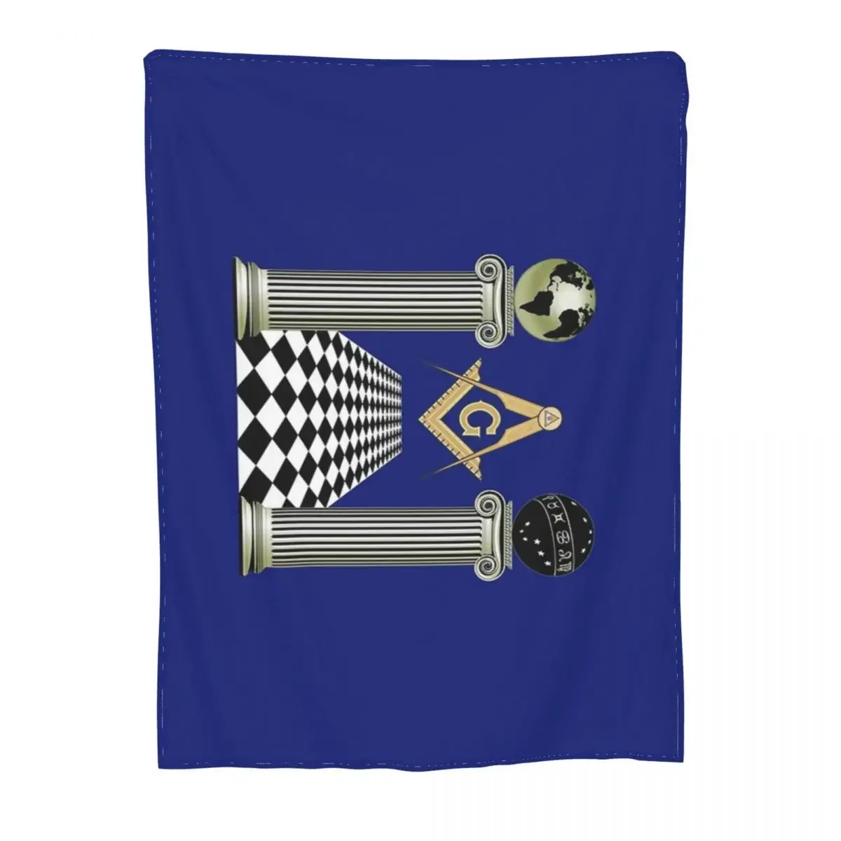 Boaz e Jachin coperta del tempio di salomone massonico Mason massone Fleece impressionante coperta calda per tuta primavera autunno