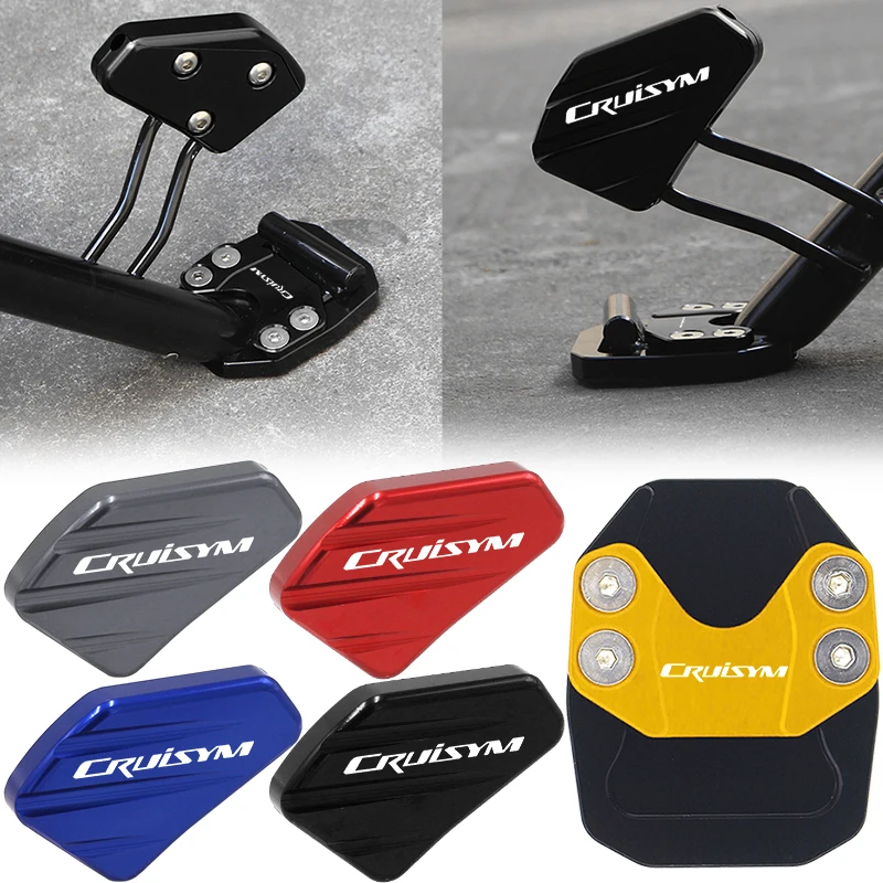 For SYM CRUISYM300 CRUISYM400 CRUISYM 300 400 Motorcycle Accessories Kickstand Side Stand Extension Enlarger Plate Pad