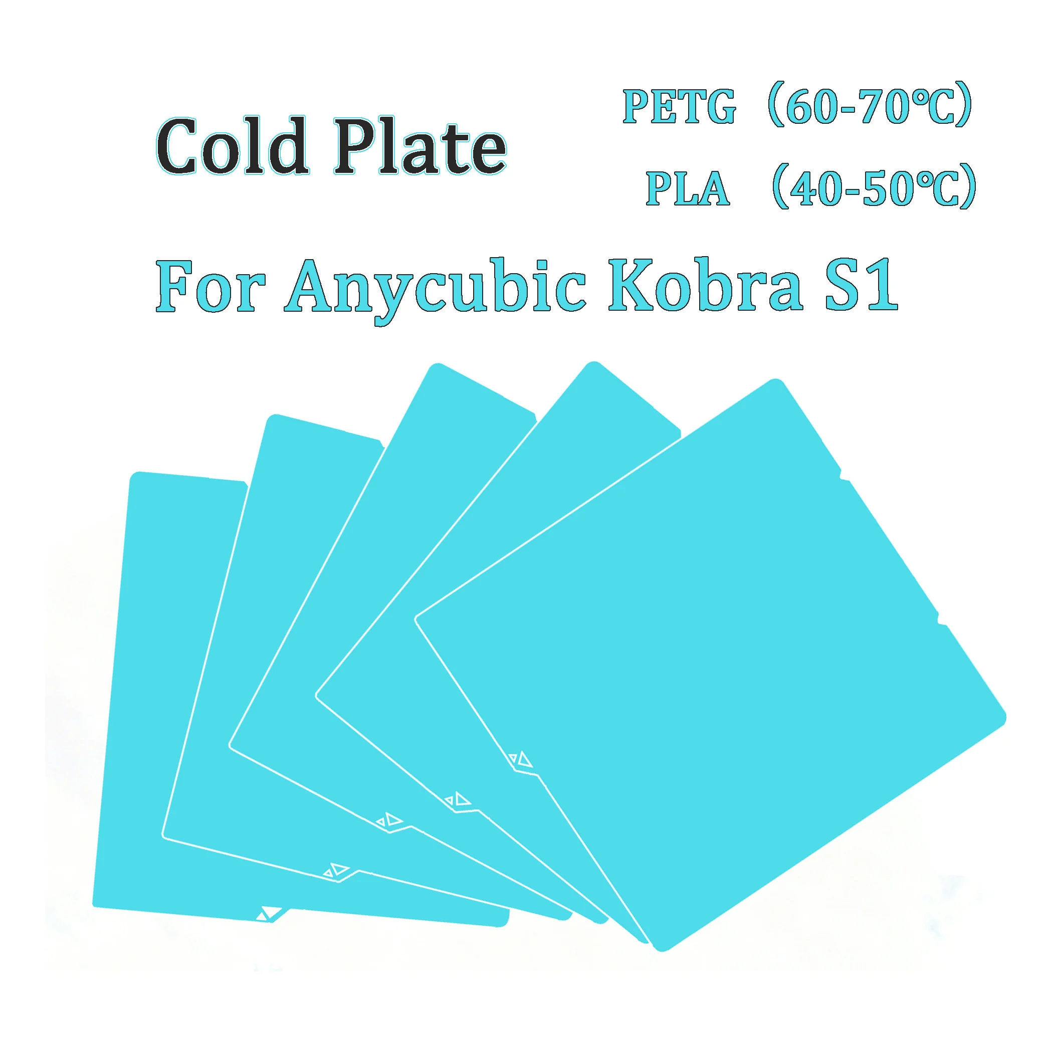 

For Anycubic Kobra S1 Build plate Cool Plate Glacier Kobra S1C Cold Plate PLA PETG Lower Temp Printing Strong Adhesion Bed
