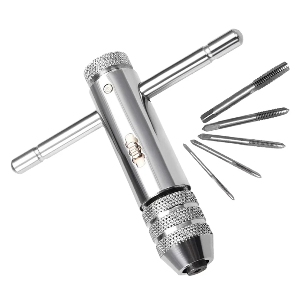 

1Set Premium T-Handle Tap Wrench Easy Operation for Taps Screw Extractors Home Workshop Convenience T-Handle Tap Wrench
