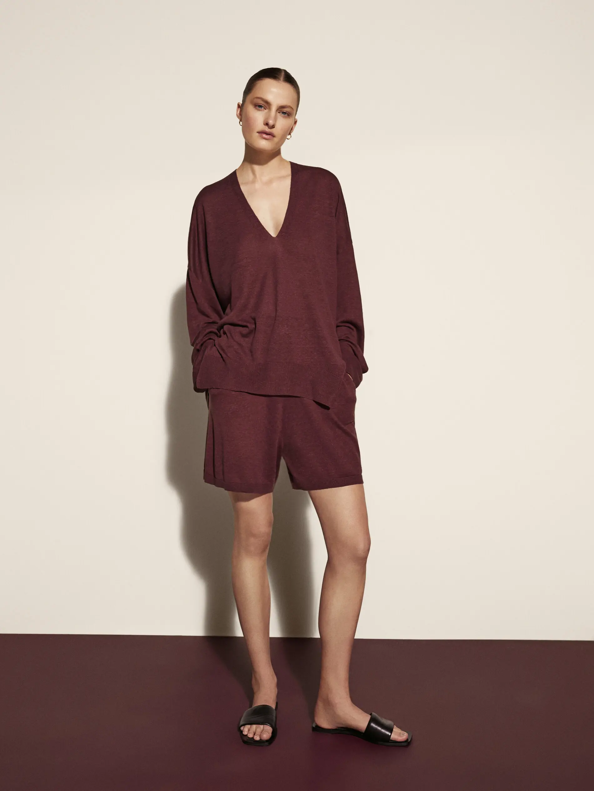 Ethereal Traf Md 2026 YAZHIMEI Autumn New Style of Women's Casual Fashion Linen Blend Knitted Shorts