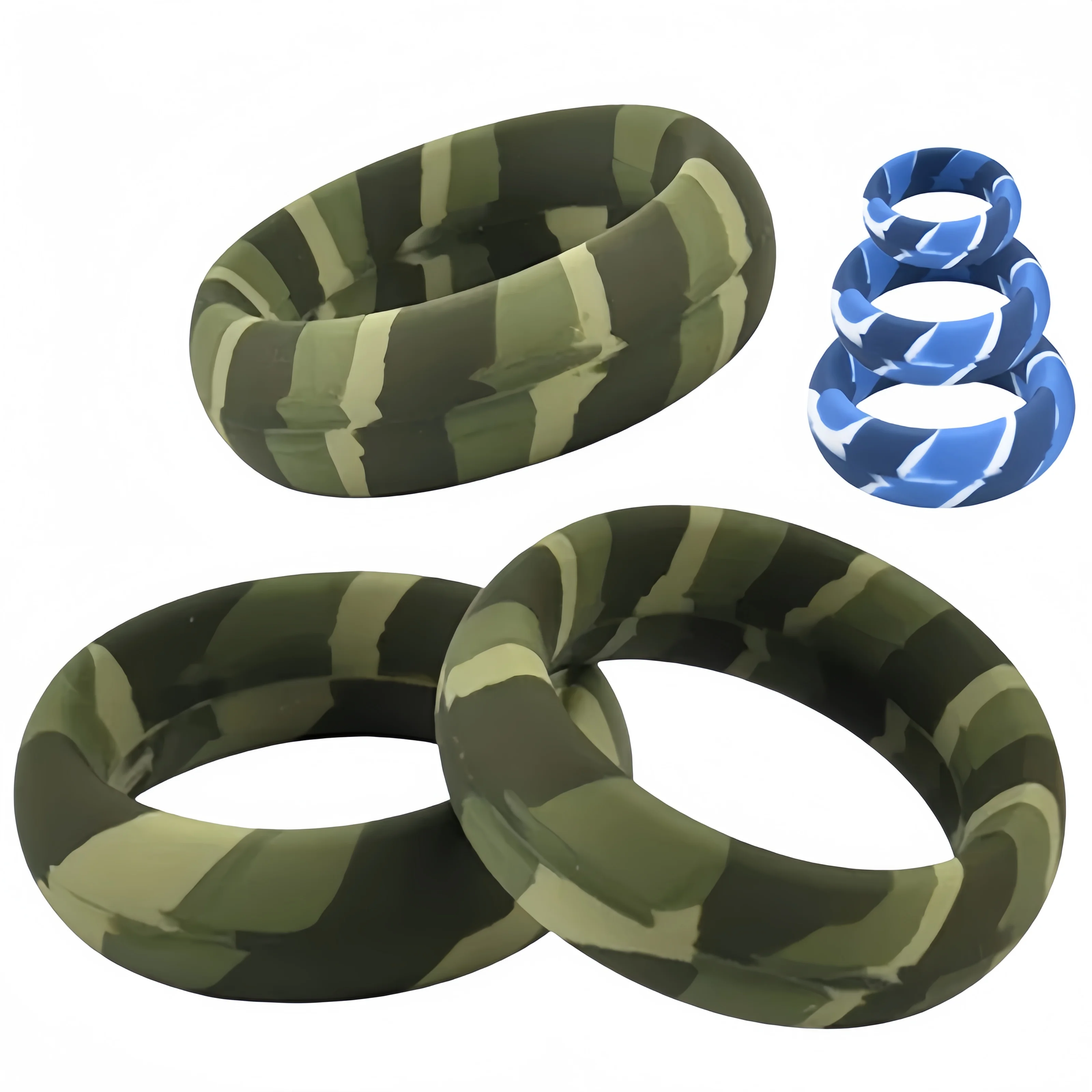 3 Different Size Cock Rings Sex Toys Silicone Penis Ring Erection Long Lasting Stronger Cockring Cock Sexual Stimulation
