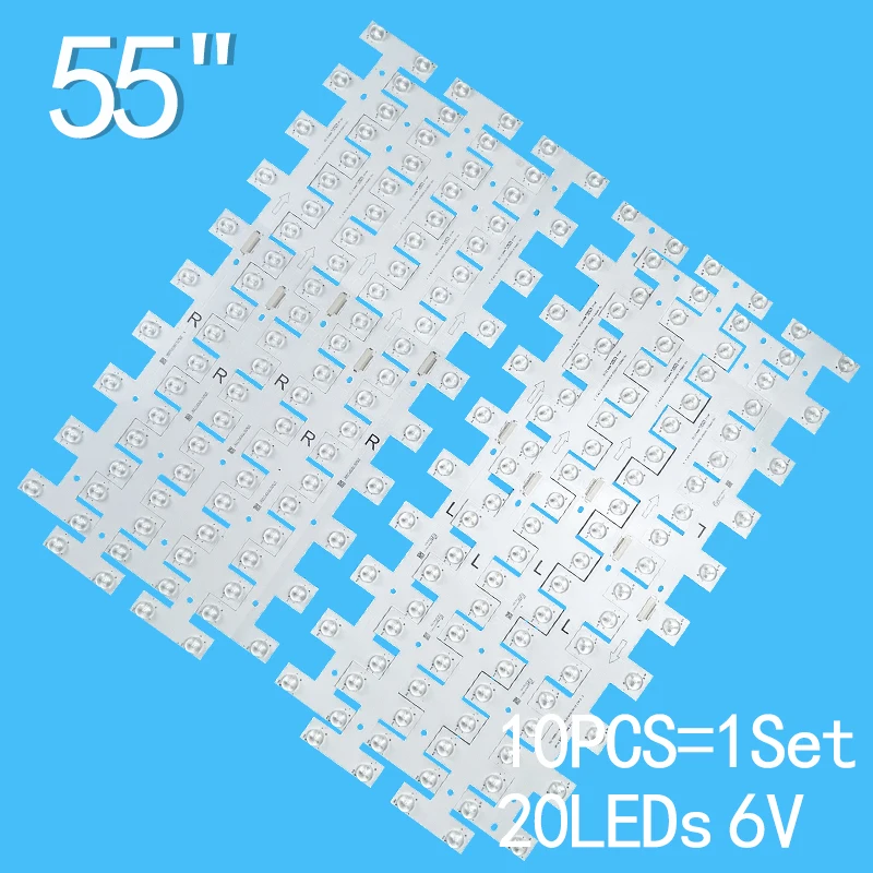 FOR TCL 55R625 LED Backlight Strips(10) 55R62-L-5X20EA-3030-NC / 55R62-R-5X20EA-3030