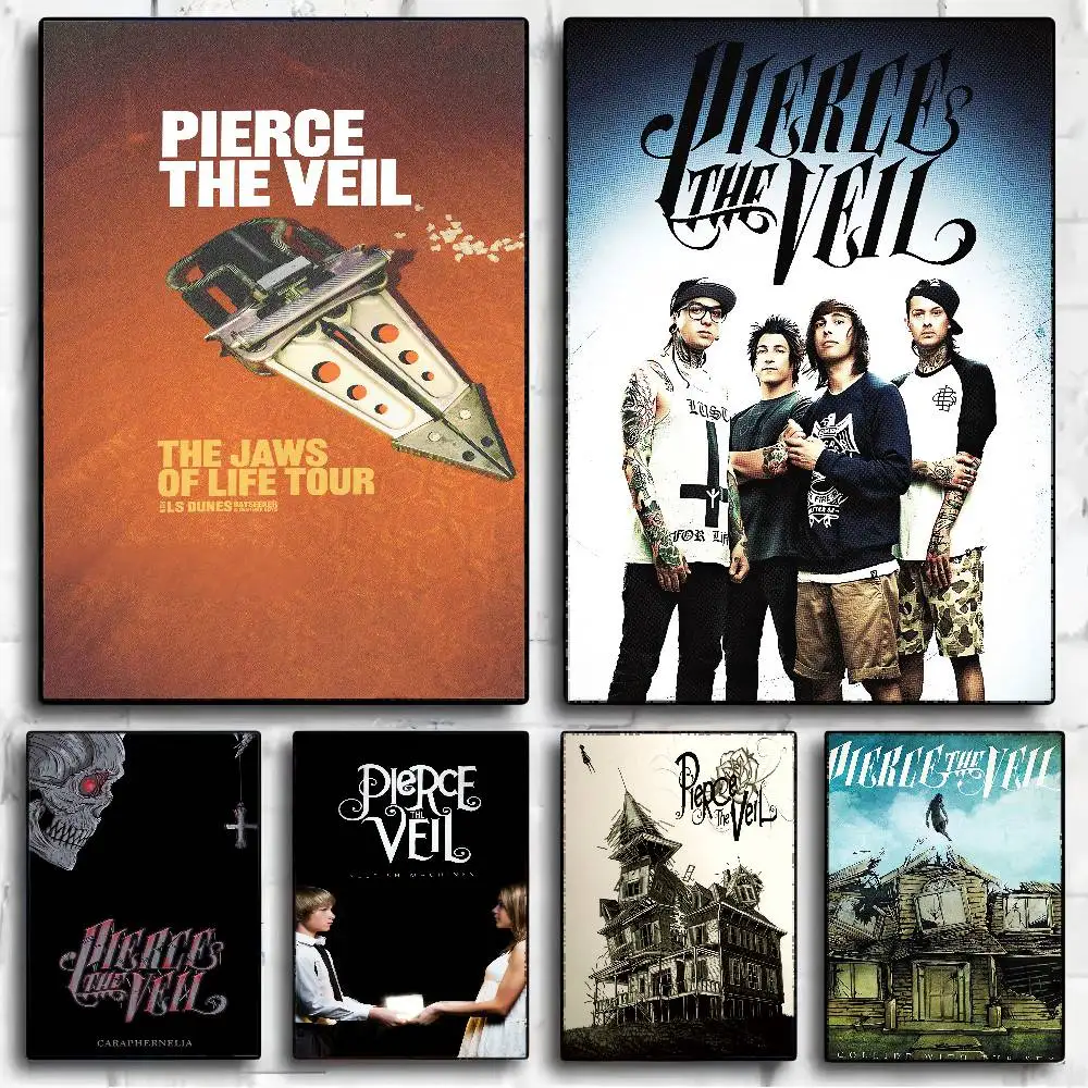 Band Pierce The Veil Vintage Posters Sticky Whitepaper Prints Posters Artwork Posters Wall Stickers