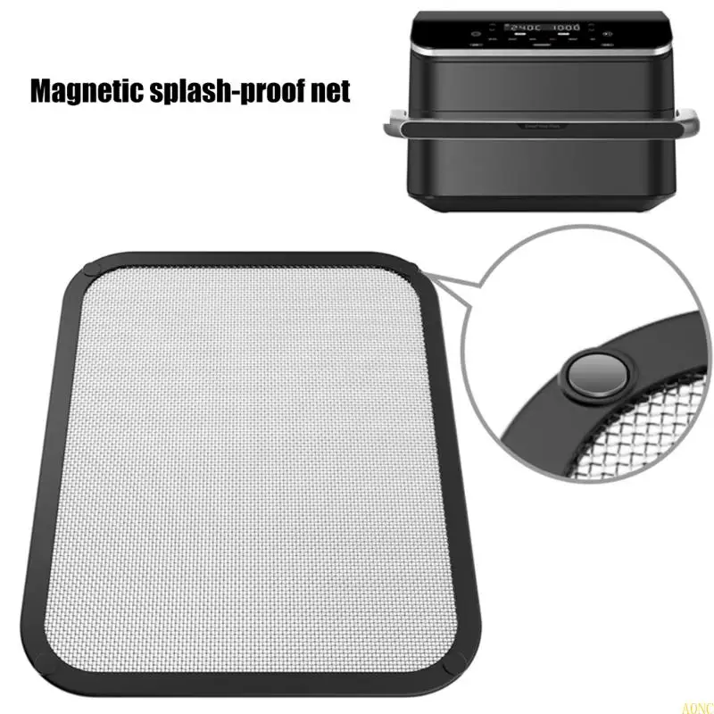 A0NC 2PCS 에어 프라이팬 뿌리 튀기는 가드 공기 프라이드 스플릿 스크린 8.5L 10L 요리 프라이팬 스플래시 가드 자기 내열성 스크린