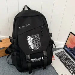 32×45×14cm Black Blue White, Attack On Titan, Shingeki no kyojin, Anime, Student Kids Teens School Bags, Backpacks, Girls Boys