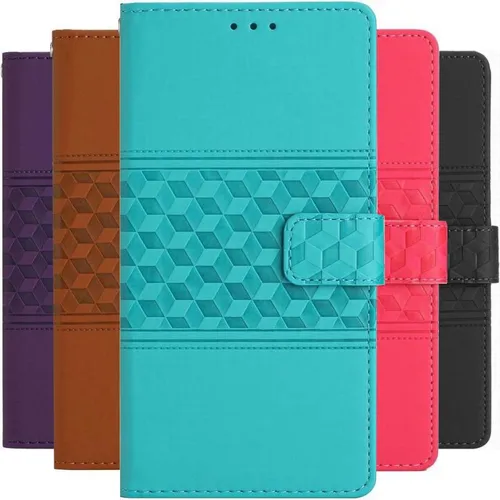 심플한 컬러 커버 케이스 애플 아이폰 15, 14, 13, 12 미니, 11 프로, X, XR, XS 맥스, 7, 8 플러스, SE, 2020 지갑 카드 슬롯, 레트로 펀다 P17D