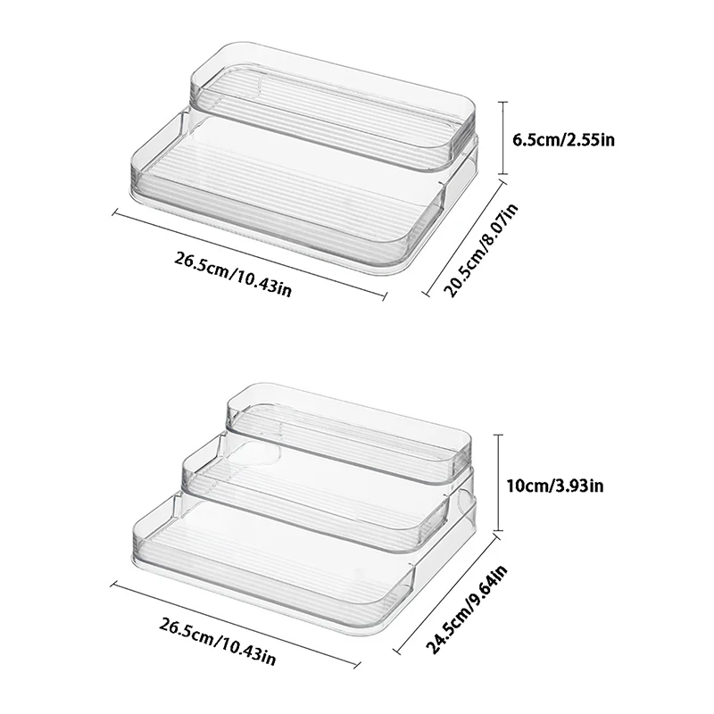 3-stufiges Desktop-Parfümregal aus PET, Aufbewahrungsregal für kosmetische Parfüms, Puppenständer, Küche, Gewürz-Organizer