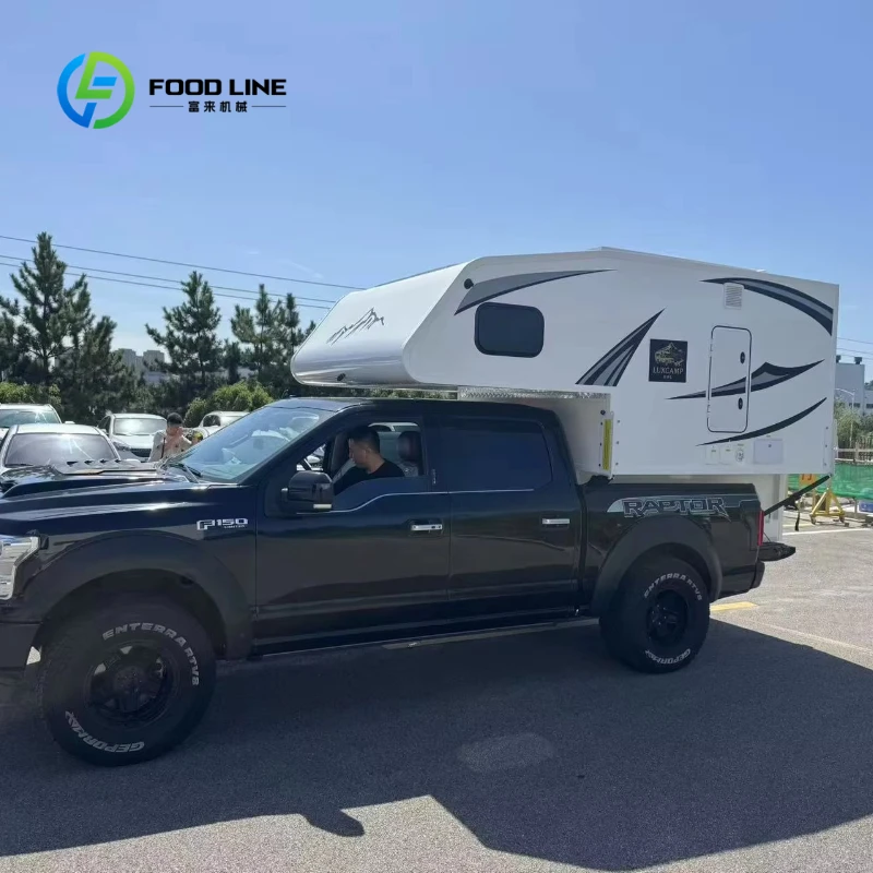 Customized Pickup Truck Camper RV Camper with Bathroom Slide-In Hard Shell Roof Pickup Camper Camping Tent