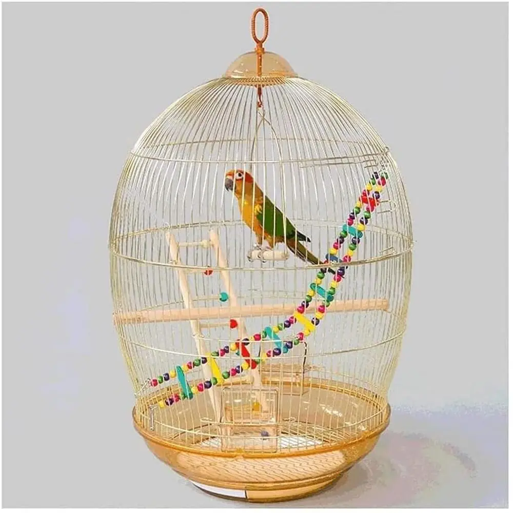 

Винтажная круглая клетка из кованого железа для декора дома и отеля, подходит для домашних и экзотических птиц