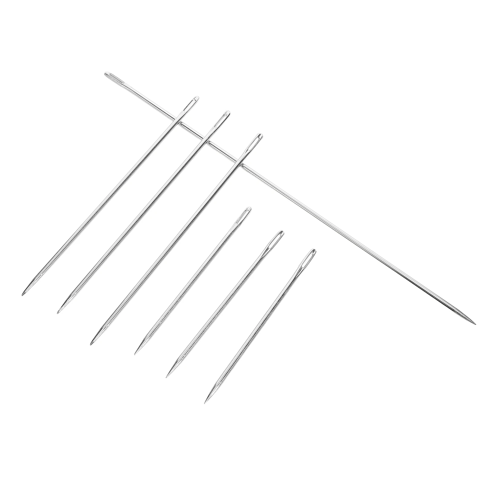 

7 Pcs Big Eye Hand Sewing Steel Needle for Long Embroidery Quilting Metal Craft Tools Large Needles Sewing Supplies