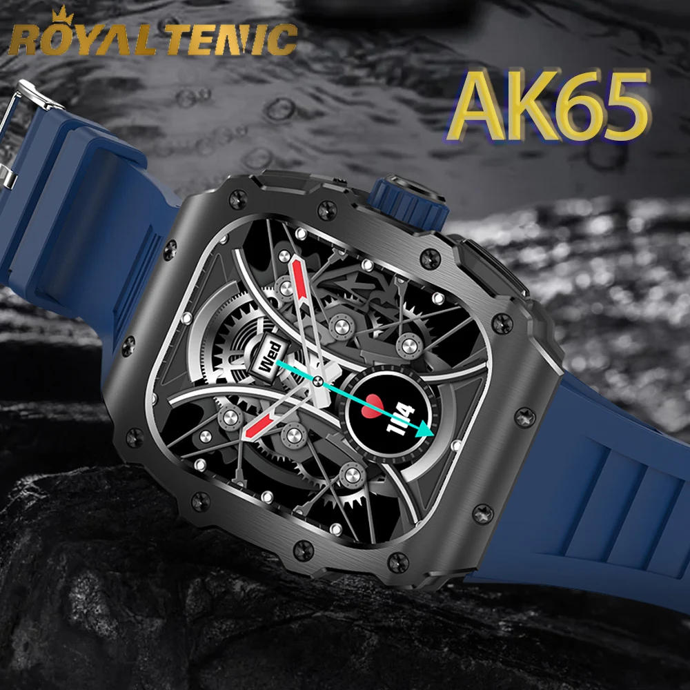 New AK65 Smart Watch AMOLED Large Screen Men Bluetooth Call Heart Rate Health Monitoring Sport Fitness Tracker Bracelet