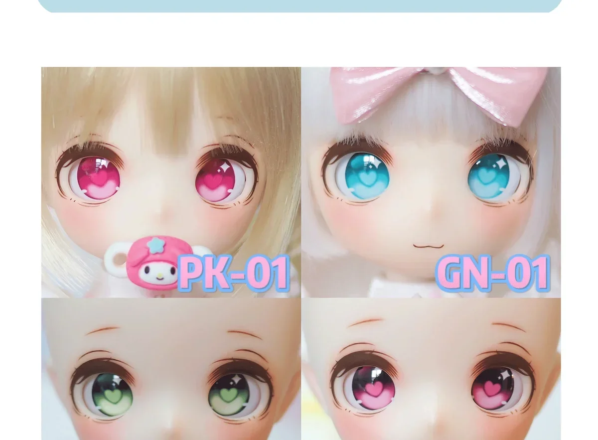 Ojos de cristal de Anime para muñeca Bjd, 14/16/18/20/22mm para 1/3 1/4 1/6, juguetes para niñas, accesorios para muñecas de moda