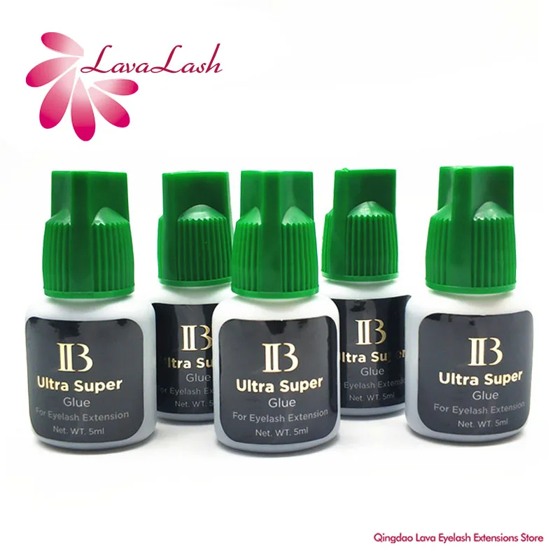 5 Bottles Original IBeauty IB Ultra Super Glue for Eyelash Extensions 5ml Korea Green Cap Lash Glue Makeup Tools Wholesale