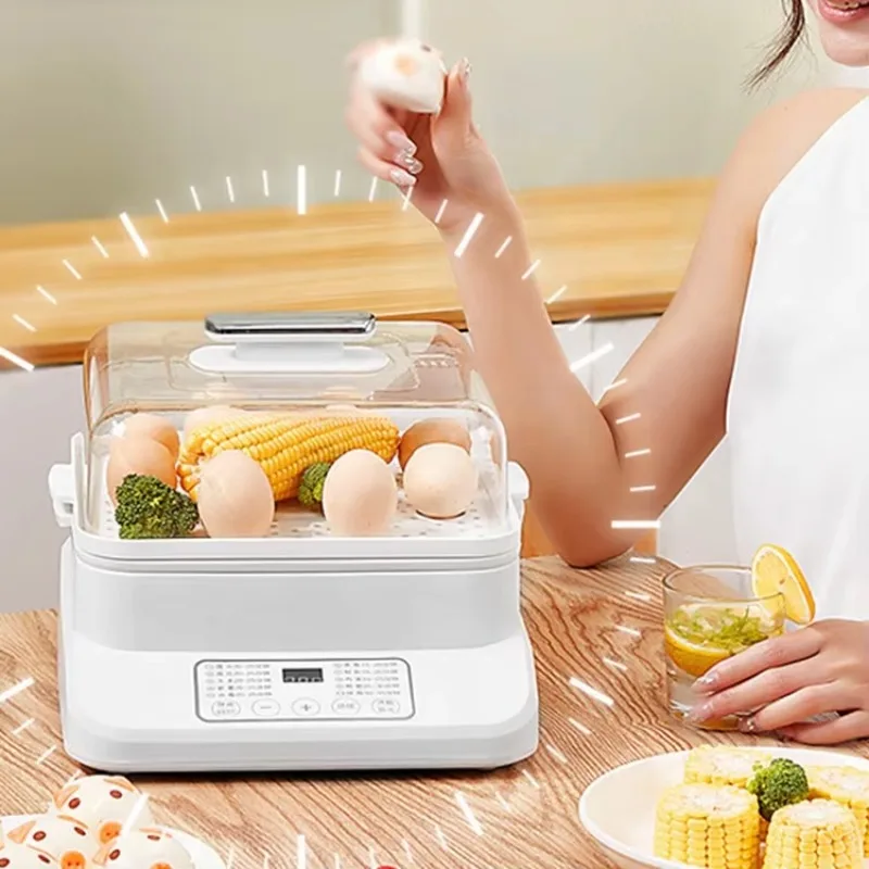 وعاء بخار منزلي متعدد الوظائف 3 طبقات سعة 24 لتر عازل للحرارة باخرة كهربائية محددة مسبقًا #3