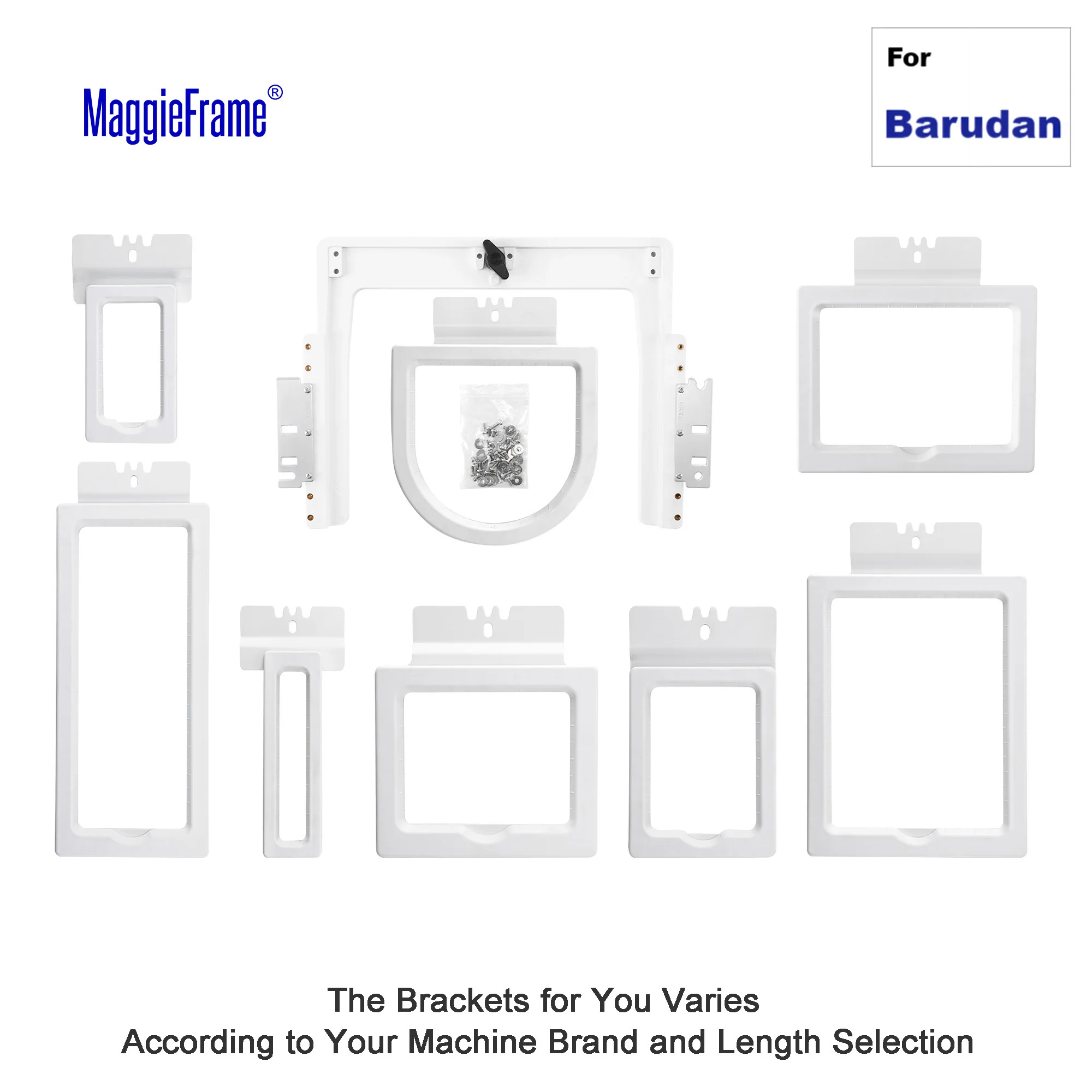 8in1 Fast Magna Frame Magnetic Frame Hoop for Barudan QS system BED, BEV, BEX or BEK series etc Embroidery Machine