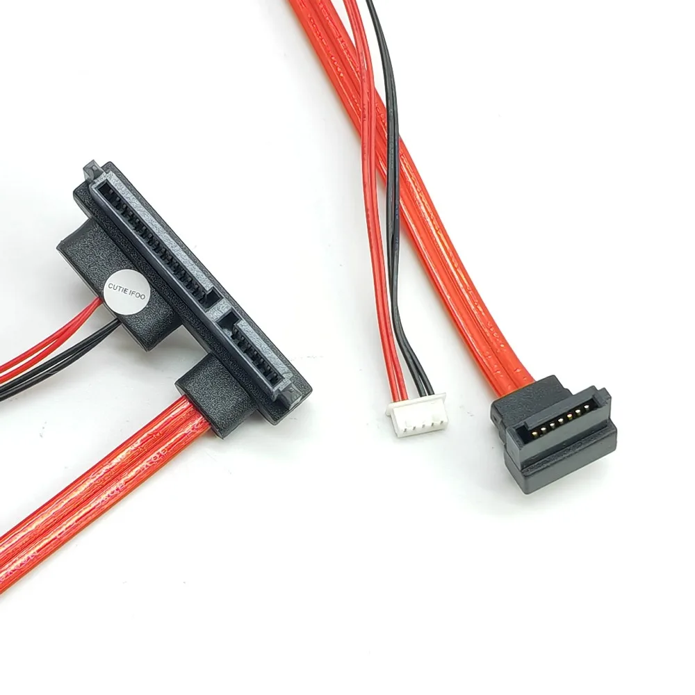 For Intel NUC Modification Cord SSD 22Pin SATA 90 Degree To SATA 7pin Elbow and 5pin 1.25mm Pitch Combo Hard Drive Power Cable