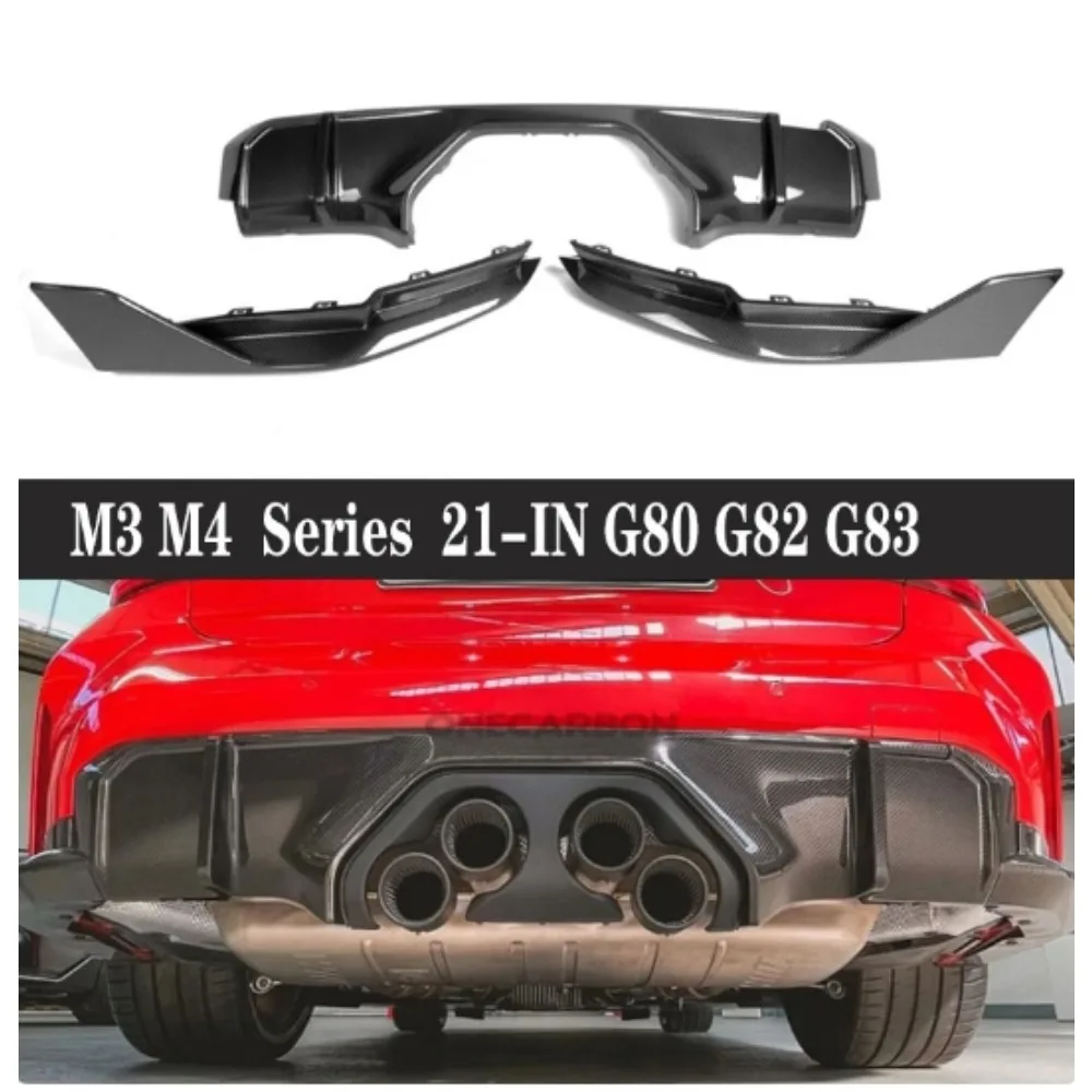 Per BMW M3 M4 G80 G82 G83 diffusore paraurti posteriore per auto in fibra di carbonio a secco splitter posteriori Spoiler labbro posteriore Kit