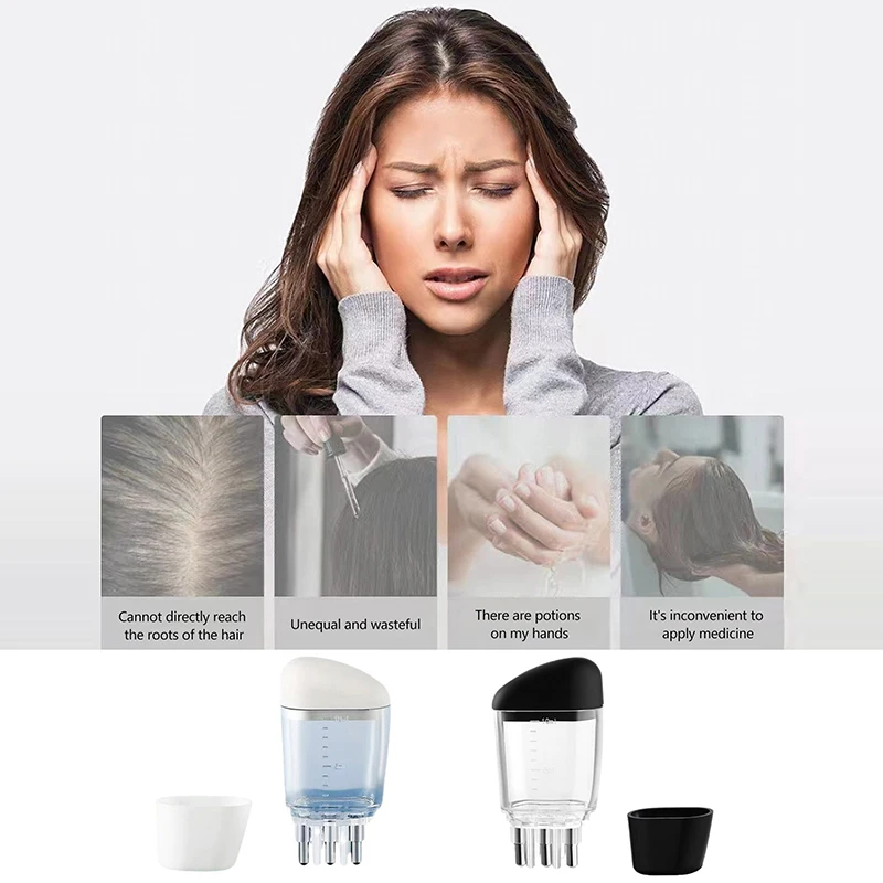 10ml mini aplicador de couro cabeludo óleo essencial líquido guiando massageador anti perda de cabelo ferramentas de cuidados com o couro cabeludo para crescimento do cabelo cabeça pente