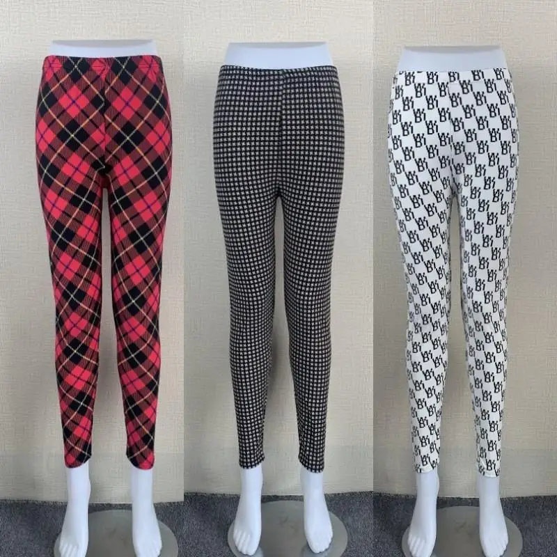 

Женские модные эластичные леггинсы с принтом Diamond ID Pattern, из полиэфирного волокна, брюки-капри, весна 2025