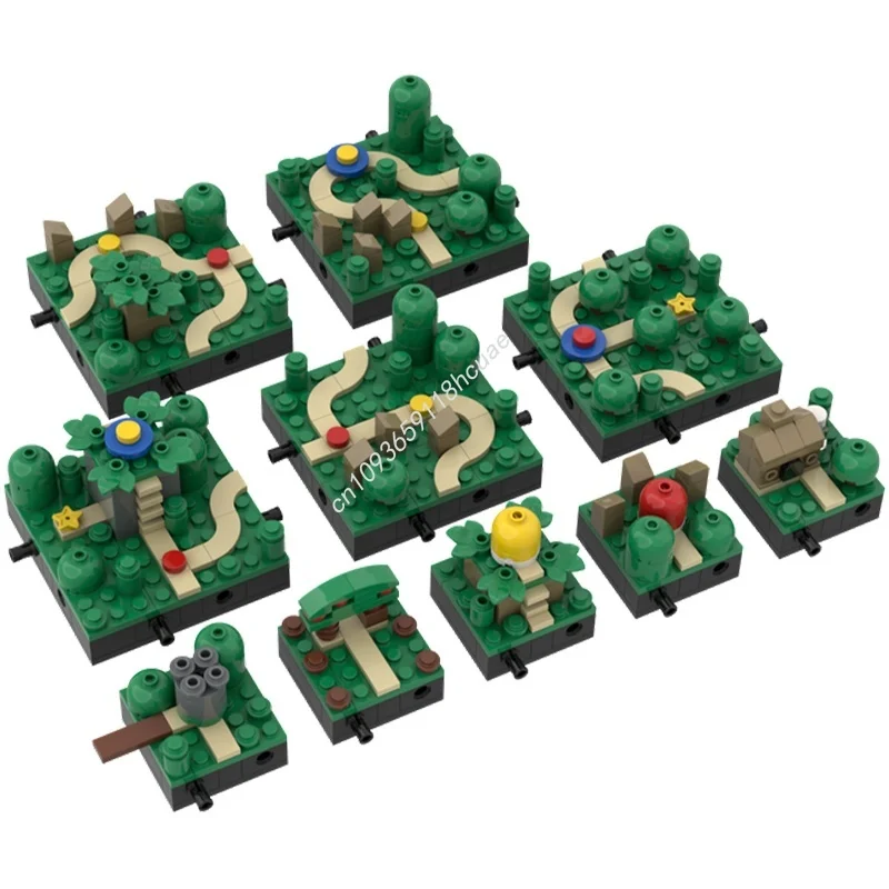 595 elementów MOC Mariosed World Modularny Yoshi S Island Model Klocki Konstrukcyjne Architektura Pomysł na Prezent Świąteczny Zabawki Klocki Urodzinowe dla Dzieci