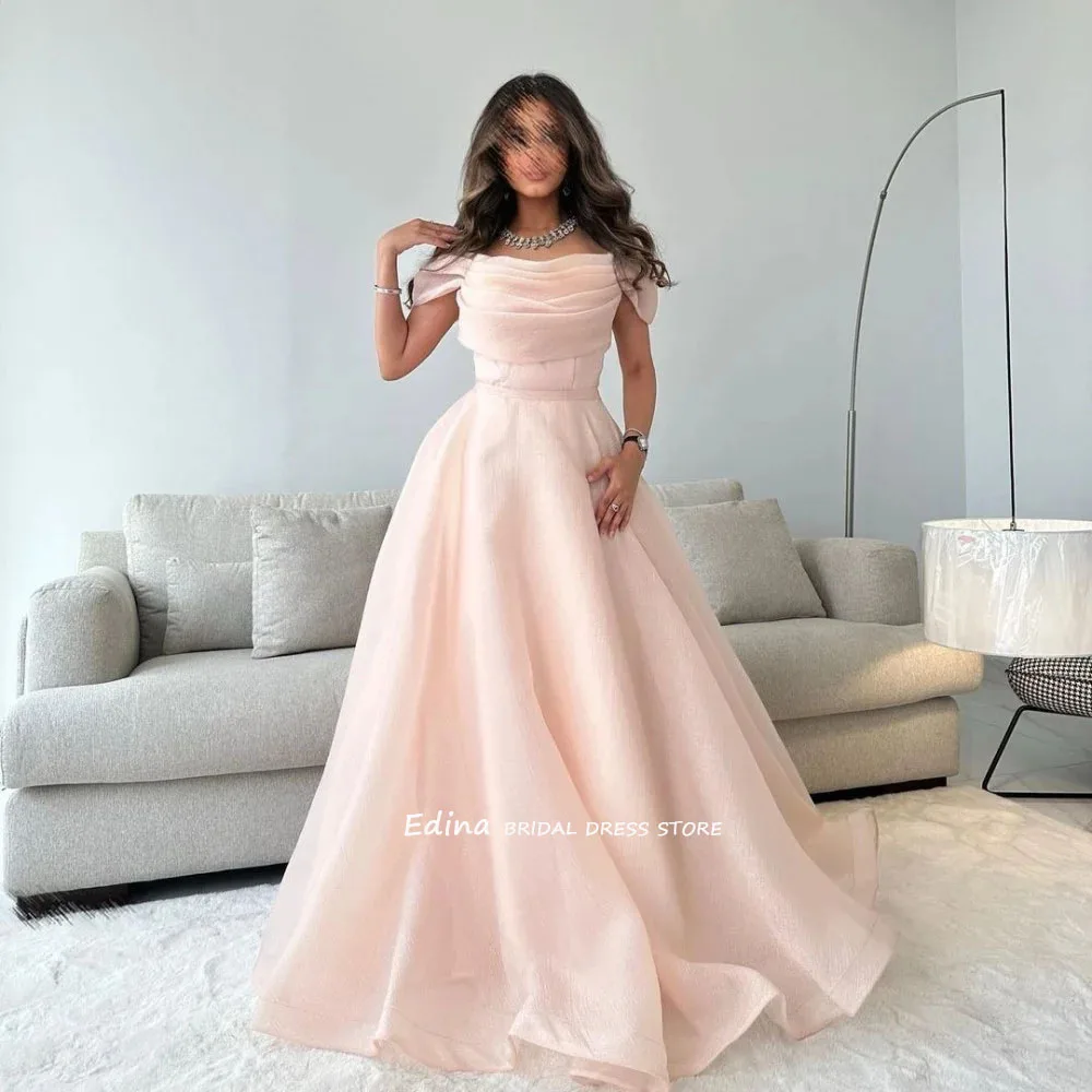 Elegant Off the Shoulder Organza Prom Dresses Custom Made Ball Gown vestidos de festa Formal Occassion Gowns