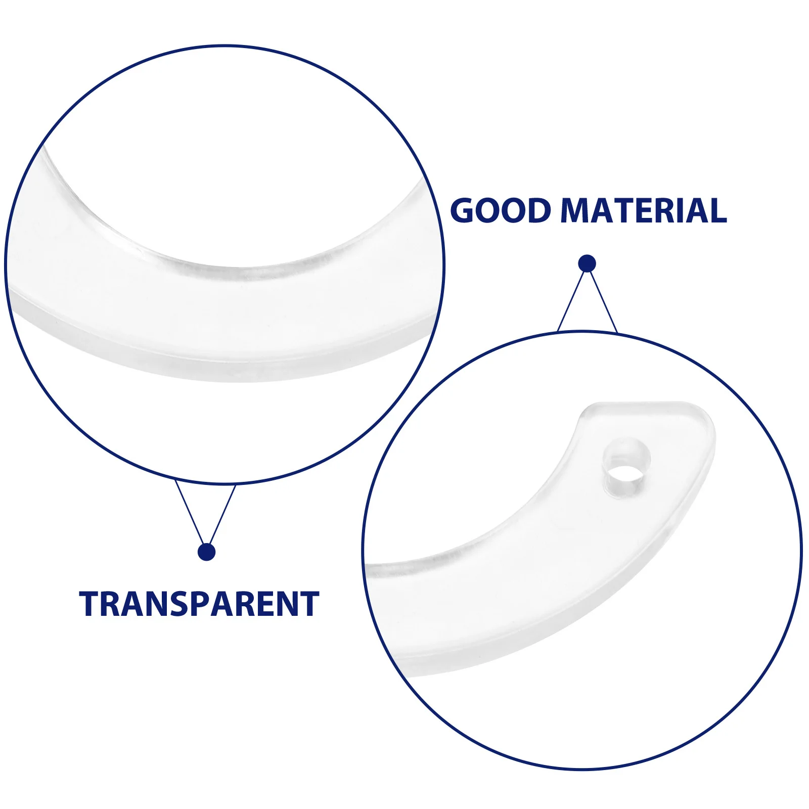 

50Pcs Sturdy Drawer Stoppers Simple Installation Anti Slip Accessories for Dressers Wardrobes Cabinets Office Desks