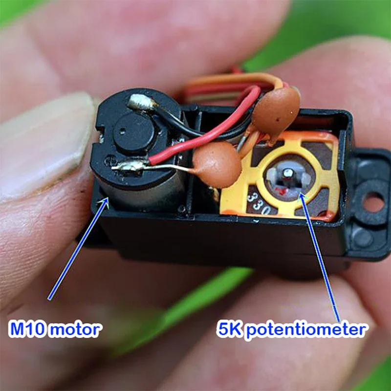 2pcs/lot 360 degree steering gear DC3V-6V 23-52rpm 12g five-wire metal gear Motor For climbing car