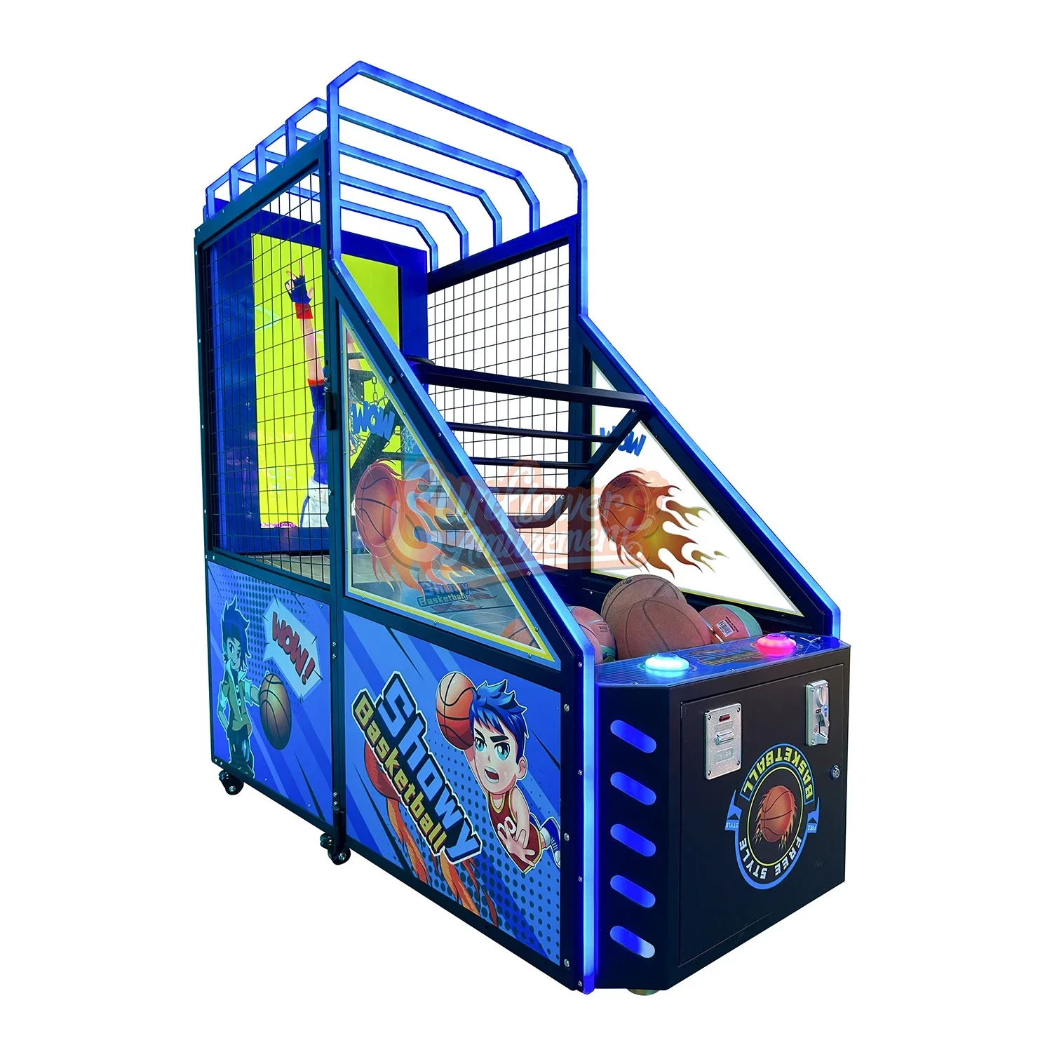 Muntautomaat Speelmachine Opzichtige basketbal Arcade Straatbasketbal Schietspelmachine