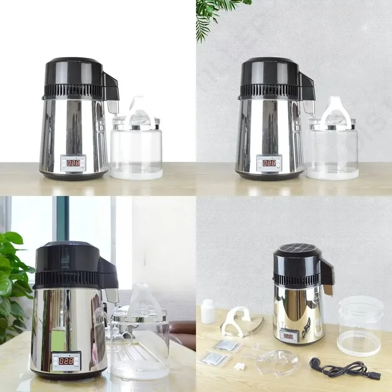 4L Stainless Steel Water Distiller Household Glass Ladle Distillation Equipment