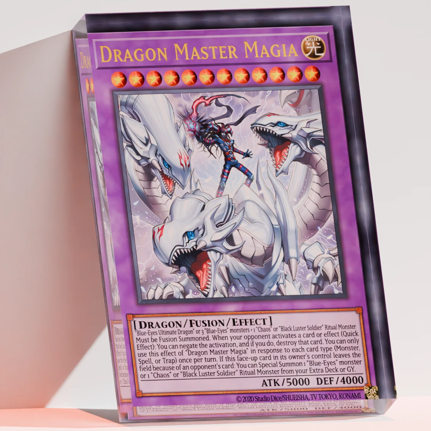 Yu-Gi-Oh YGO Dragon Master Magia Clear Acrylic Block Anime Goods Desktop Ornament Anime Desk Decor Collection Gift