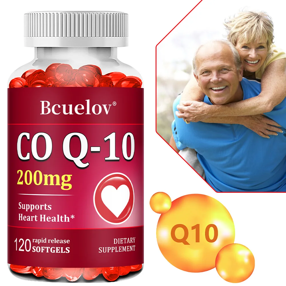 

CoQ10 Coenzyme Capsules, Antioxidant Support Energy, Health, Cellular, Promote Cardiovascular & Blood Circulation, Anti-Aging