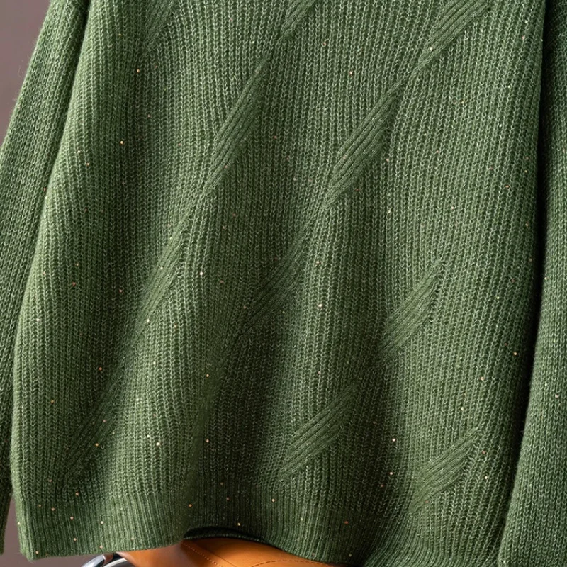 Birdtree، سترة محبوكة صلبة من مزيج الكشمير من الصوف، سترة تريكو نسائية برقبة دائرية وأكمام طويلة، بلوفر دافئ لخريف 2025 T5O510JF