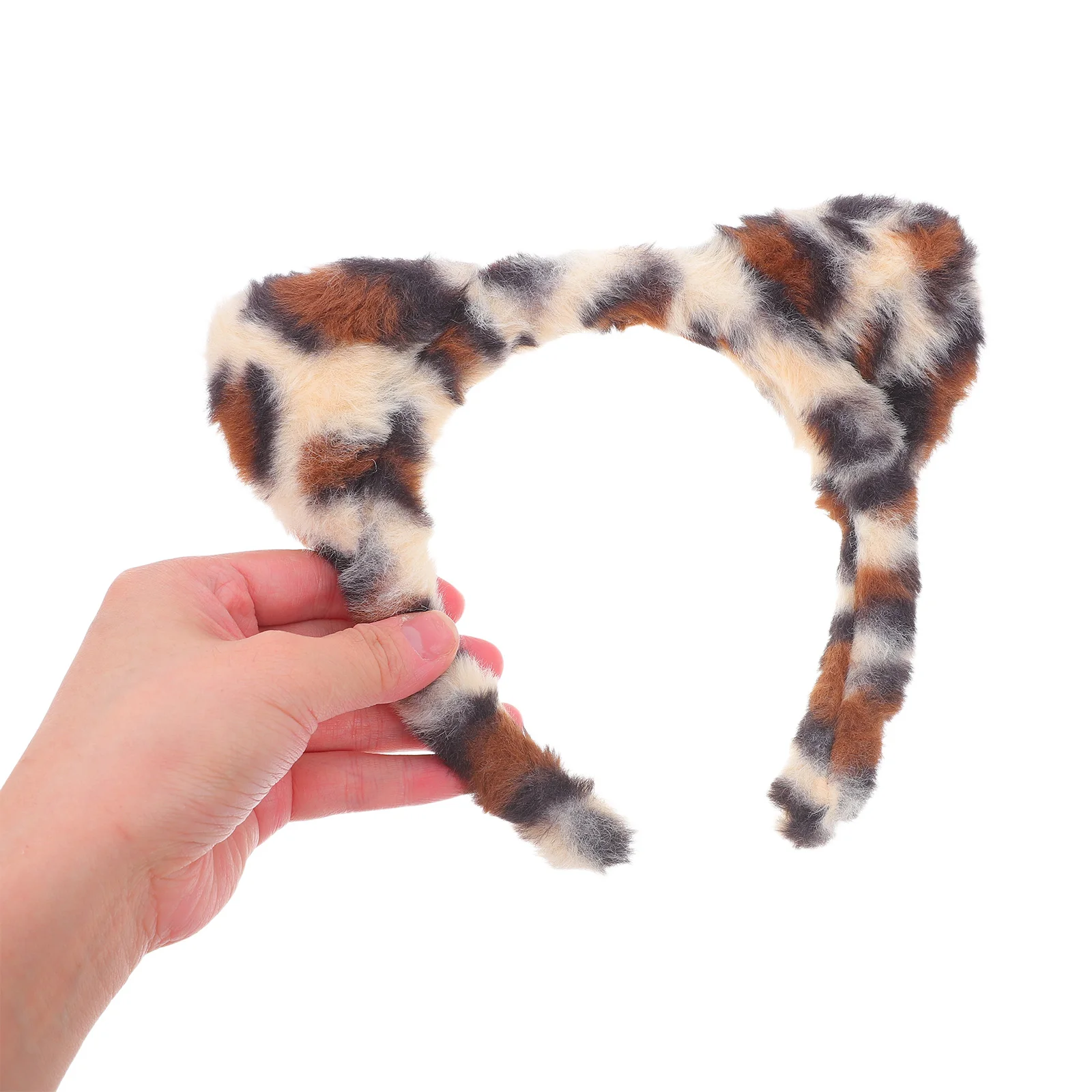 

4pcs Leopard Print Animal Headpiece Headdress Cosplay Costume Accessories For Kids Party Halloween Dress Up Soft Flannel Ears