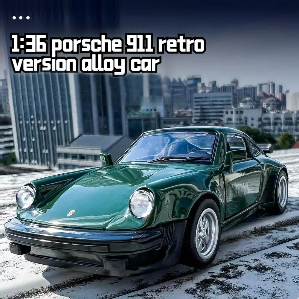 1:36 Porsche 911 1978 Alloy Car Model Toy Simulation Metal Diecast with Pull Back Decoration Mini Car Children Gifts Collection