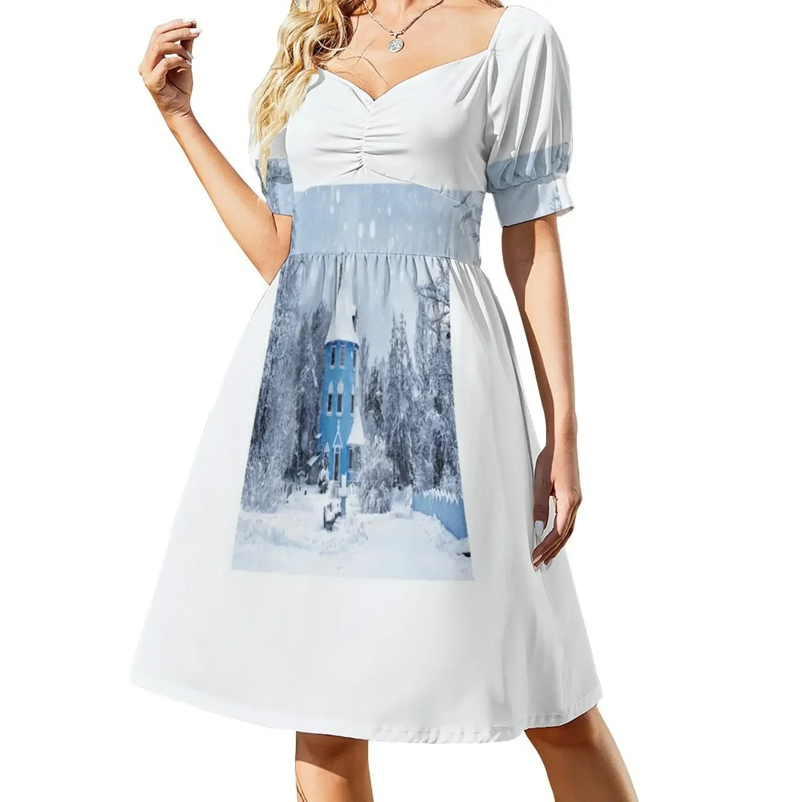 

Winter-Schnee-Mumin-Welt Dress summer dress womens 2024 chic and elegant woman dress elegant dresses for women