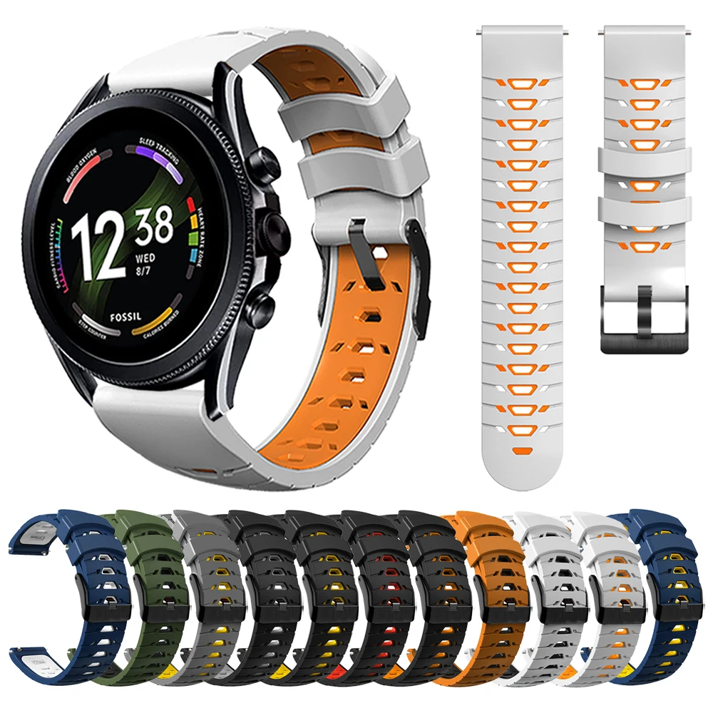 Replacement Strap For Fossil GEN 6 44mm/GEN 5E 5 LTE 45mm Smartwatch Band Sport Silicone Watchband Bracelet Accessories bands