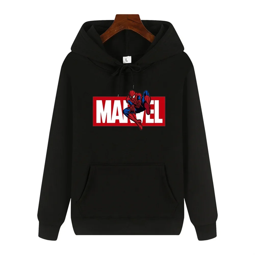 Herbst und Winter bequemer, weicher, verdickter Marvel Spider-Man bedruckter, hochwertiger, lässiger, modischer, warmer Street-Hoodie für Herren