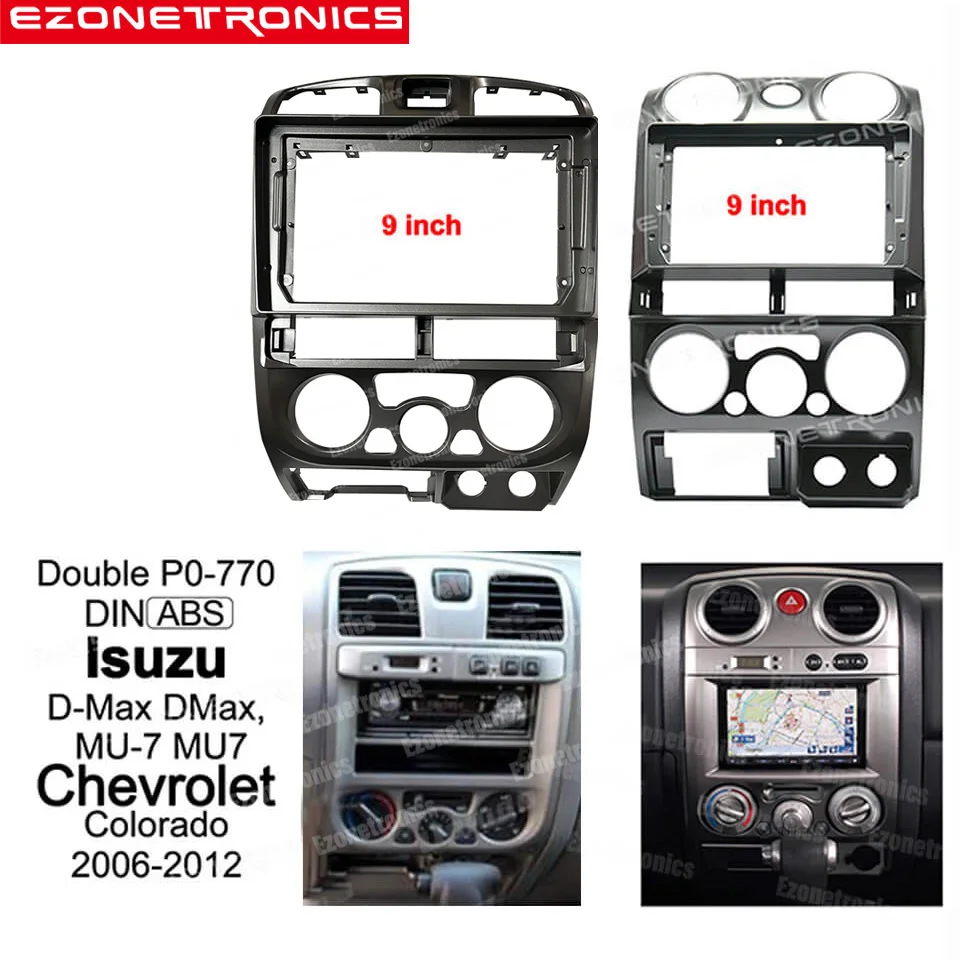 

Din Car DVD Frame Audio Fitting Adaptor Dash Trim Kits Facia Panel 9" For ISUZU D-MAX DMAX MU-7 MU7 Chevrolet Colorado 2006-2012