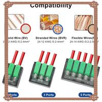 24-Hour Delivery 75PCS 24-12 AWG Lever Wire Connectors Push-In Electrical Splice Connectors Quick 2/3/5 Conductor Combination Ki