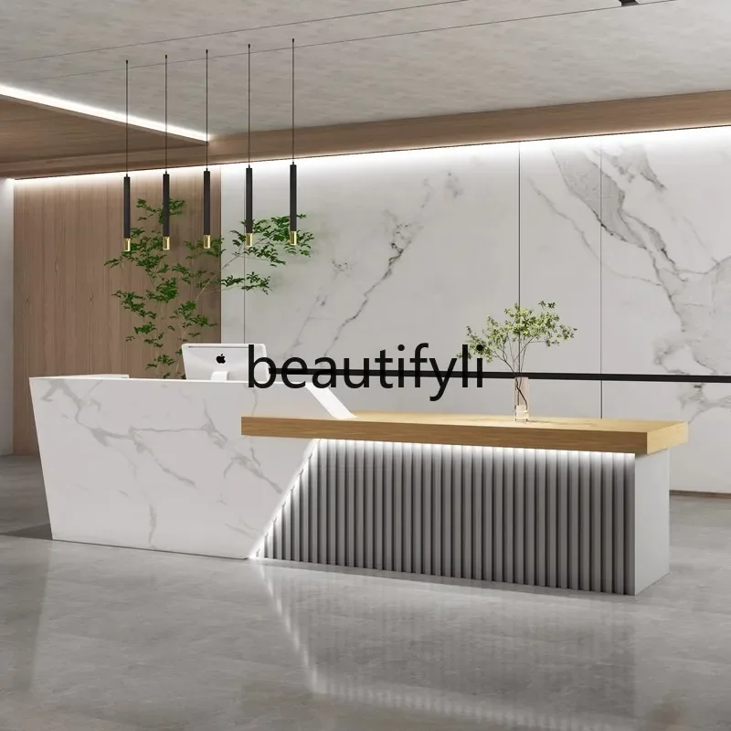 

zzqCompany Front Desk Reception Desk Beauty Salon Cashier Desk Dental Consultation Simple Modern Hotel Club Bar Counter